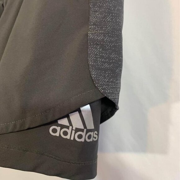 Adidas climalite track shorts. Girls size 11-12y. Charcoal gray. Elastic waist. - Picture 2 of 7